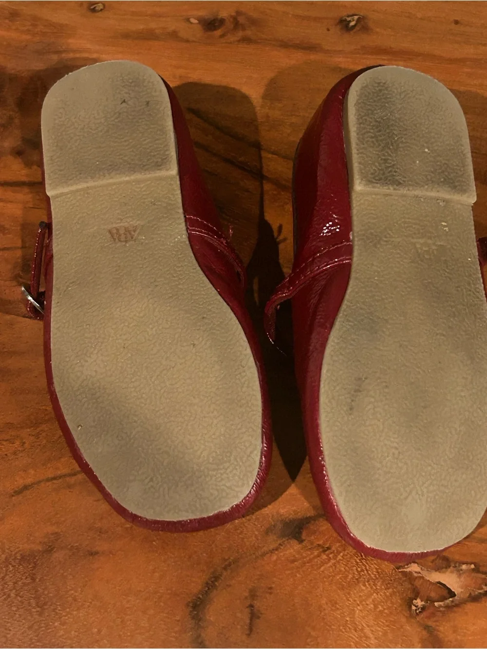 Zara Girls Patent Mary Jane Shoes in Deep Red
